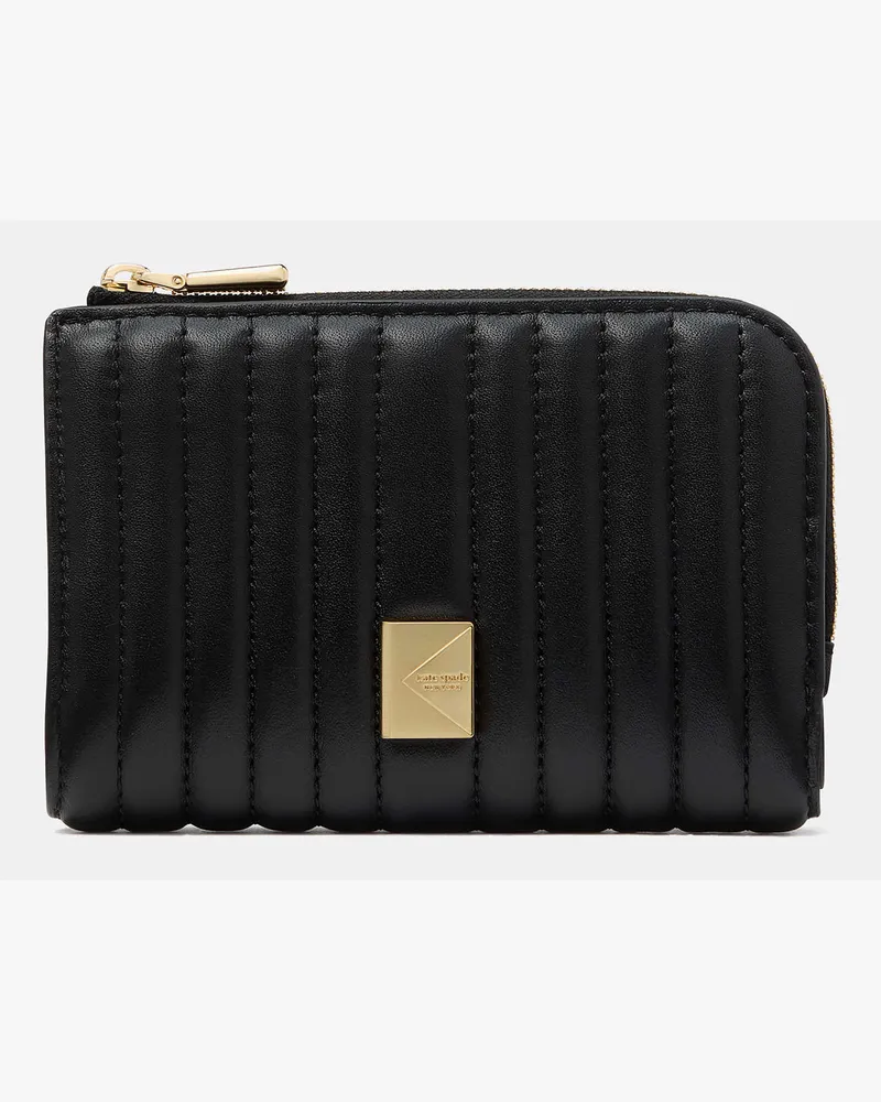 Kate Spade Kate Spade Deco Portemonnaie Mit Steppmuster, Kompakt für Frauen in Schwarz | Leder Schwarz
