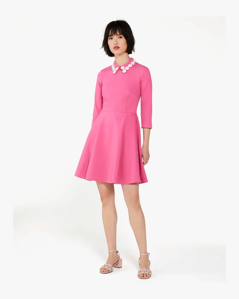 Kate Spade Floral Collar Kleid Aus Ponté Multicolor