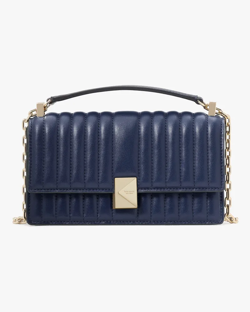 Kate Spade Deco Umhängetasche Umschlag Und Kette, Steppmuster, Extraklein Blue