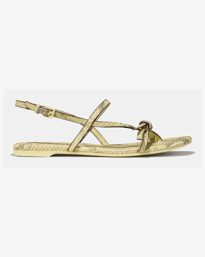 Kate Spade Kate Spade Loop Flache Sandale für Frauen in Blasses Zitronengelb, Größe Leder Blasses