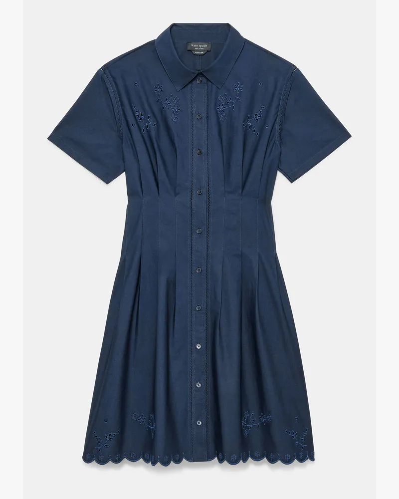 Kate Spade Kate Spade Broderie Anglaise Mini-Hemdkleid für Frauen in Blazerblau, Größe Baumwolle Blazerblau