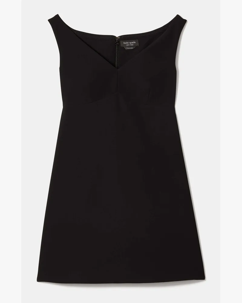 Kate Spade Kate Spade Minikleid Mit V-Ausschnitt für Frauen in Schwarz, Größe Crepe Schwarz