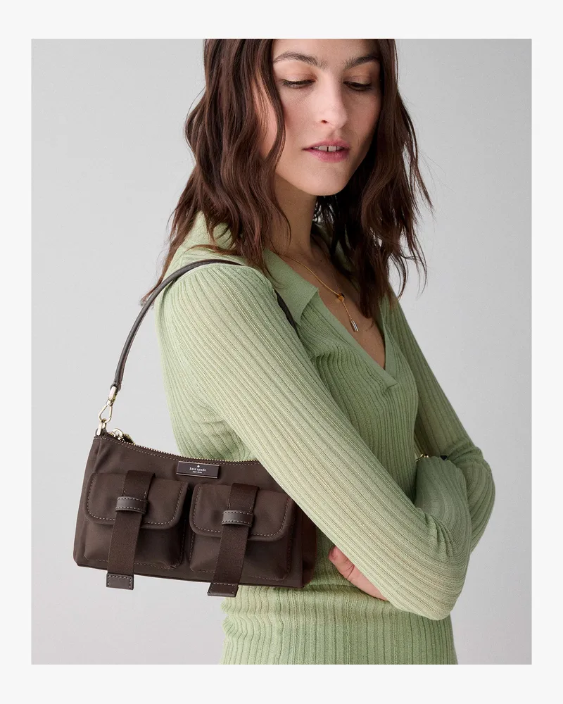 Kate Spade Kate Spade Carter Ksnyl Cargo-Umhängetasche für Frauen in Warmes Schokoladenbraun | Nylon Warmes