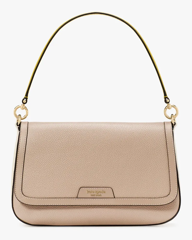 Kate Spade Kate Spade Hudson Schultertasche Mit Umschlag In Blockfarben, Wandelbar für Frauen in Zeitloses Taupe Mehrfarbig | LEDER Zeitloses