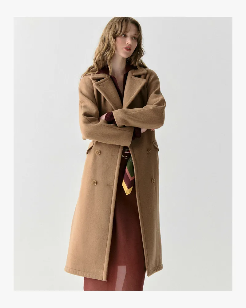 Kate Spade Trenchcoat Aus Wolle Mit Gürtel Camel