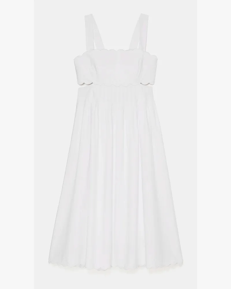 Kate Spade Kate Spade Midikleid Mit Muschelsaum Und Offenem Rücken für Frauen in Creme, Größe Baumwolle Creme