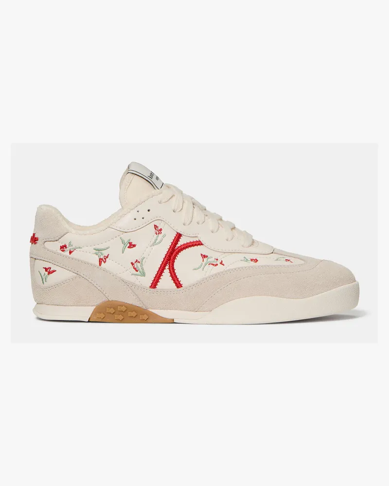 Kate Spade Kate Spade Ks Drift Sneaker für Frauen in Elfenbein/Preiselbeere, Größe Leder Elfenbein