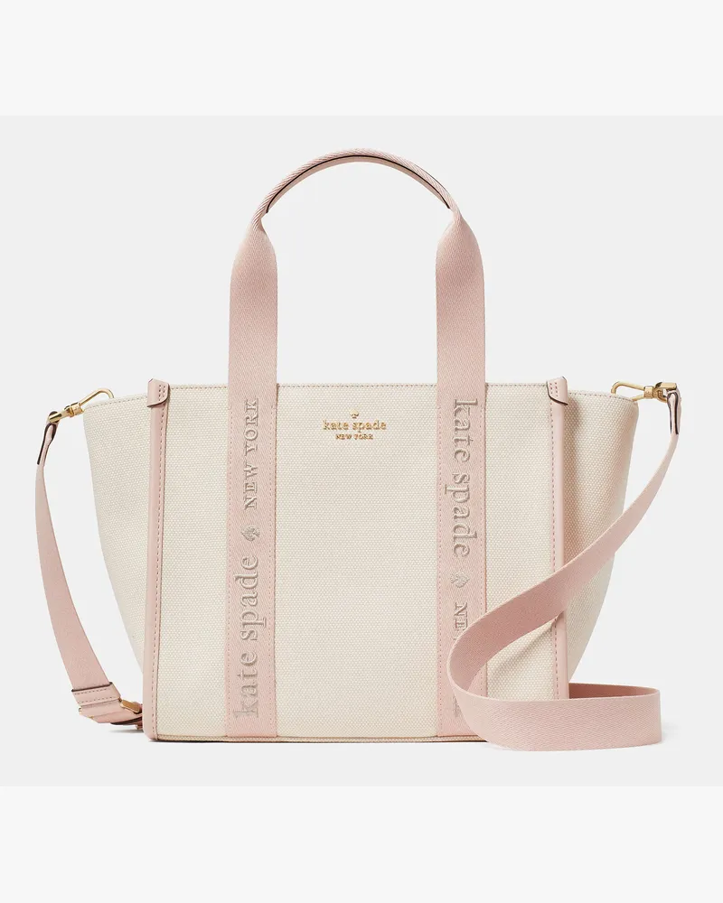 Kate Spade Kate Spade Kip Tote Bag Aus Canvas, Klein für Frauen in Rosa Rauch Mehrfarbig | Leinwand Rosa
