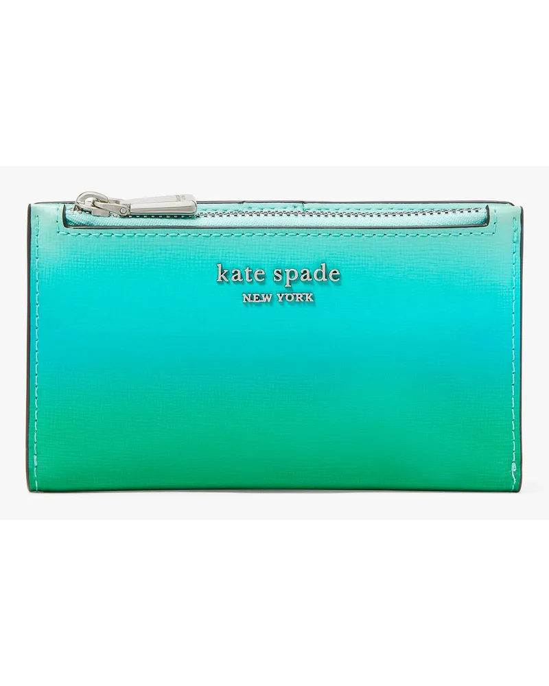 Kate Spade Morgan Ombre Klapp-Portemonnaie, klein, schmal Mint