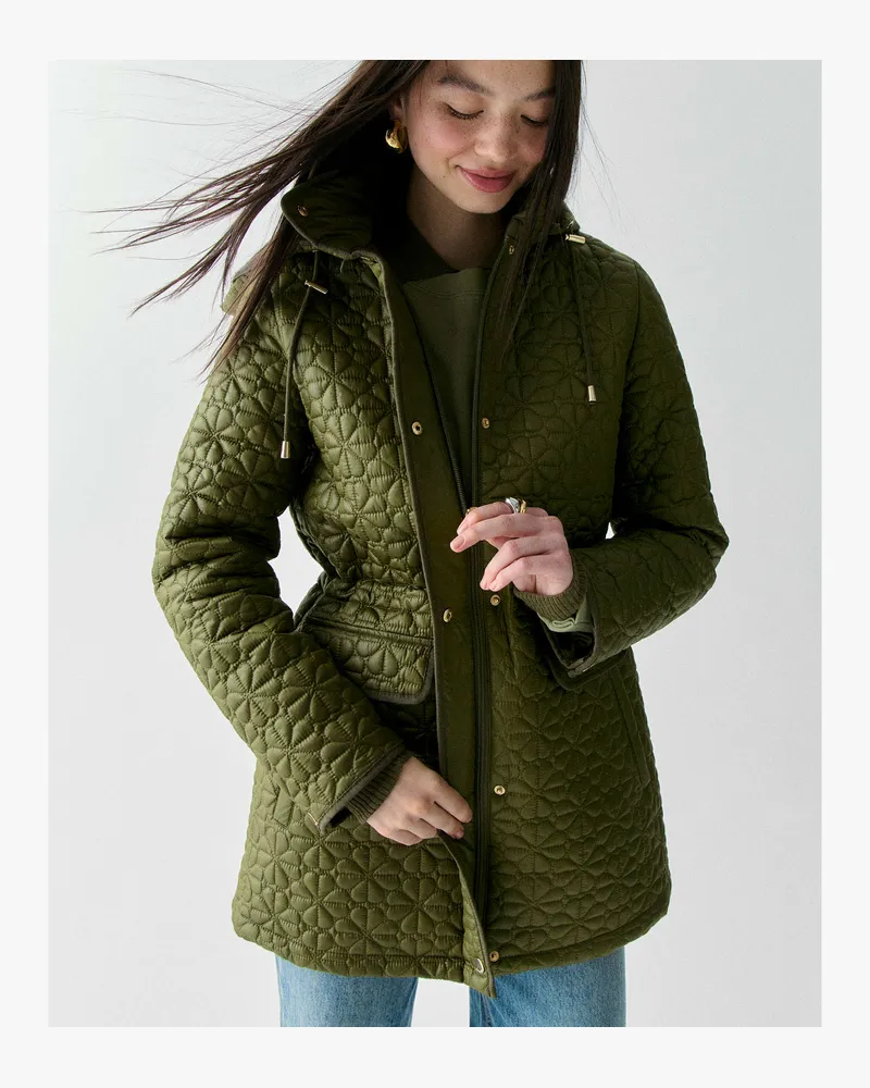 Kate Spade Mantel Mit Stepp- Und Pikblumenmuster Green