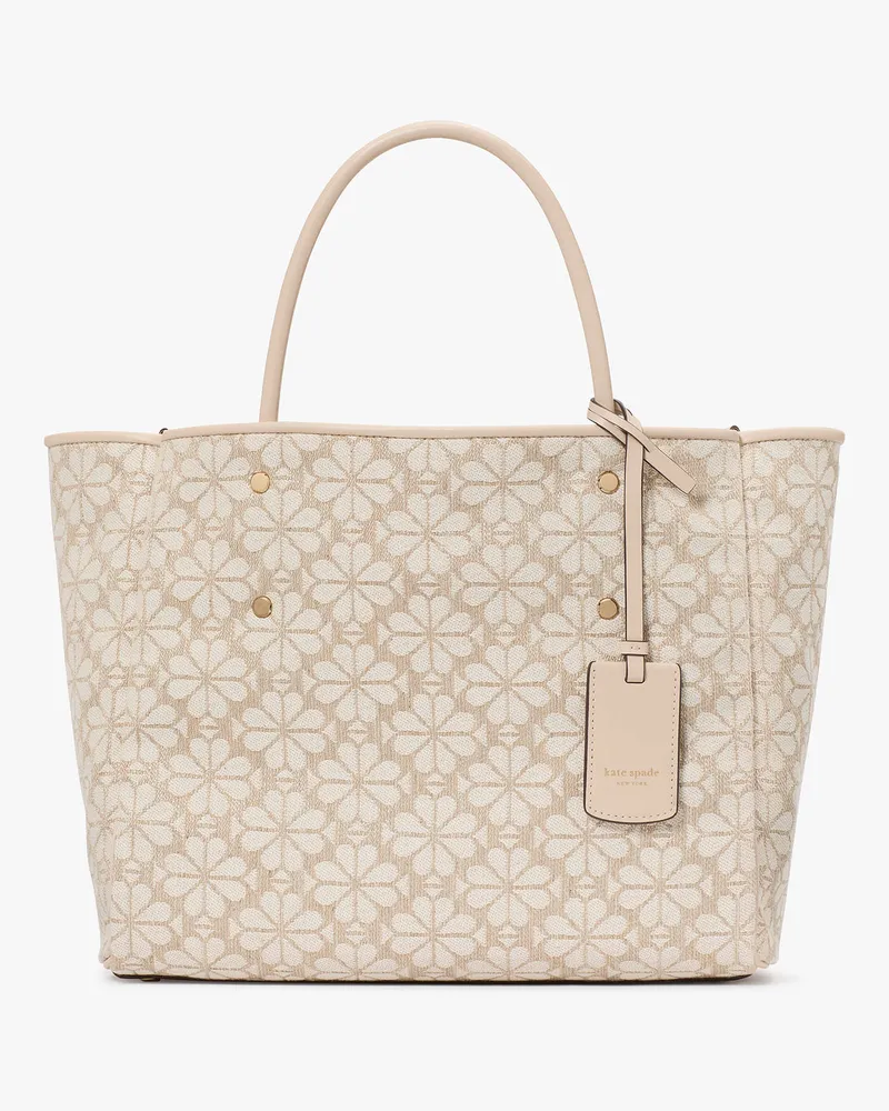 Kate Spade Spade Flower Everything Tote Bag Aus Jacquard, Mittelgroß Natural