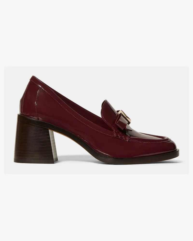 Kate Spade Deco Bow Loafer Aus Lackleder Mit Absatz Dark