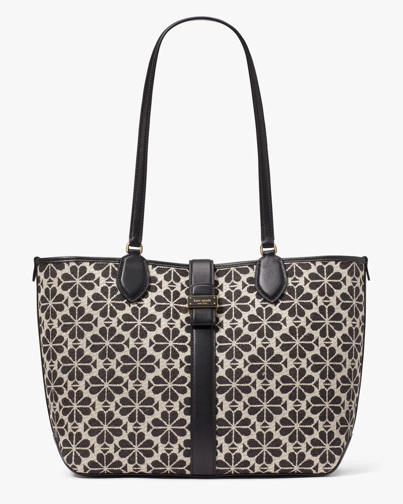 Kate Spade Offene Tote Bag Aus Jacquard Mit Pikblumenmuster, Mittelgroß Sand