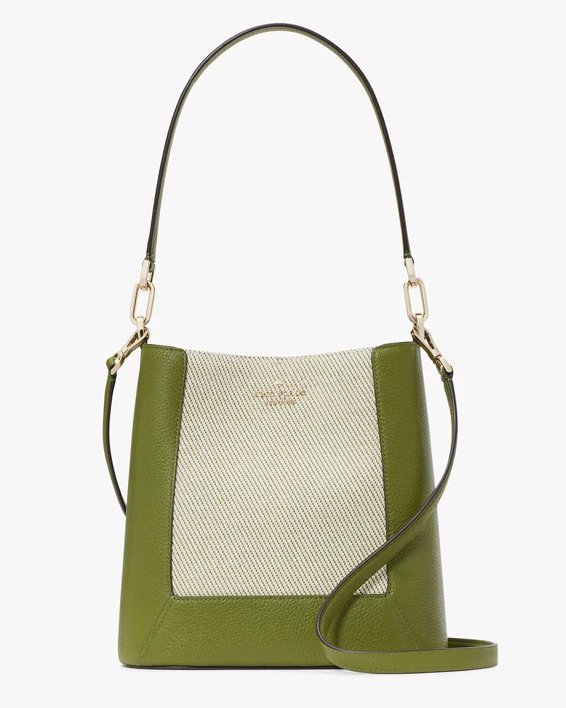 Kate Spade Lena Beuteltasche Aus Leinen In Blockfarben Kelp