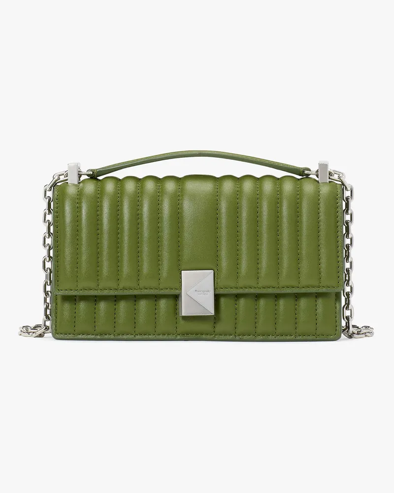 Kate Spade Deco Umhängetasche Umschlag Und Kette, Steppmuster, Extraklein Jungle
