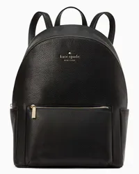 Kate Spade Leila Rucksack aus genarbtem Leder, gewölbt, groß Black