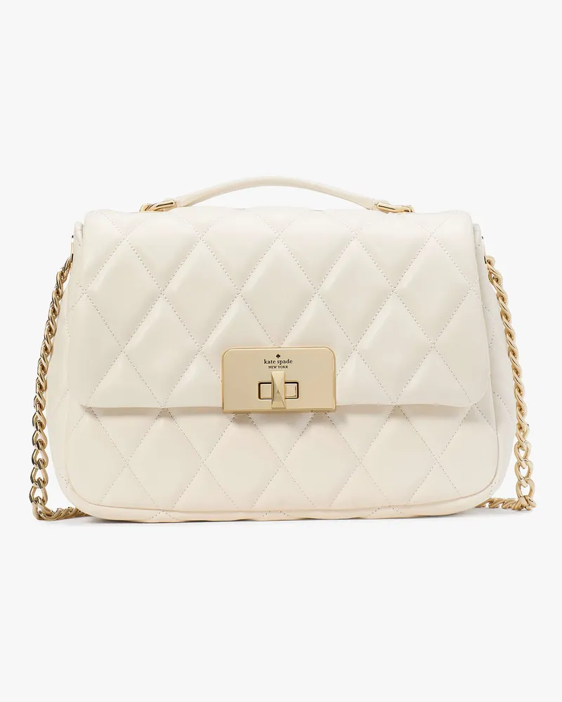 Kate Spade Carey Umhängetasche Mit Umschlag Und Steppmuster, Klein Meringue