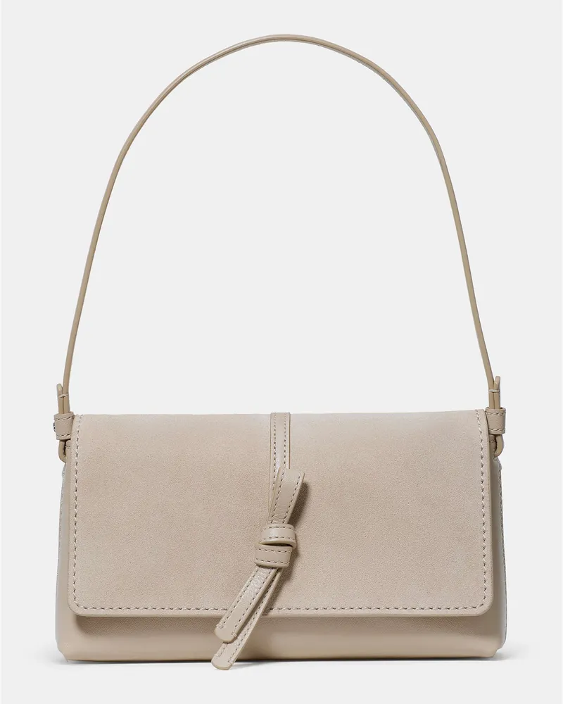 Kate Spade Loop Kleine Schultertasche Aus Wildleder Milk
