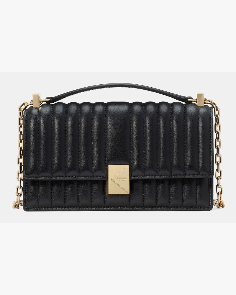 Kate Spade Kate Spade Deco Umhängetasche Umschlag Und Kette, Steppmuster, Extraklein für Frauen in Schwarz | Leder Schwarz