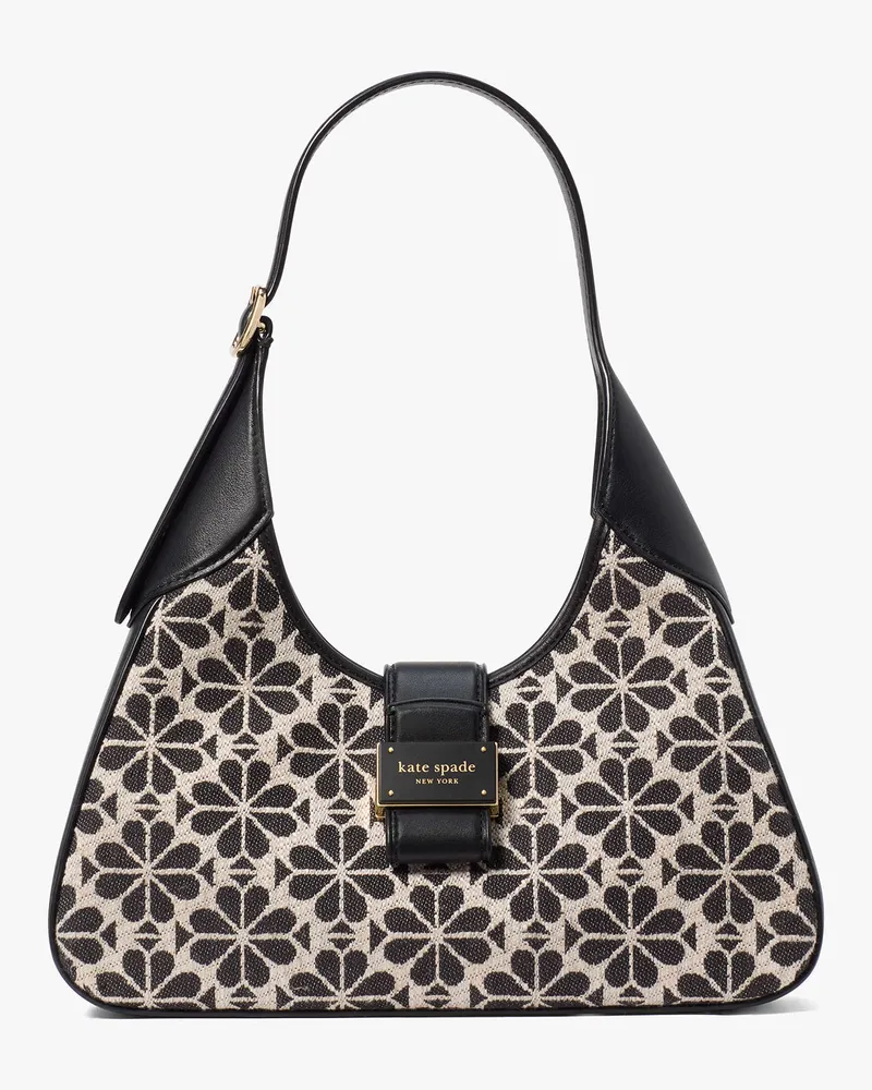 Kate Spade Nouveau Schultertasche Aus Jacquard Mit Pikblumenmuster, Klein Sand