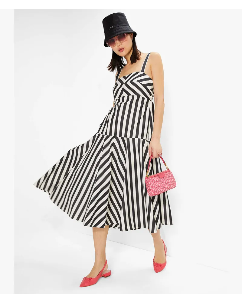 Kate Spade Terrace Stripe Midikleid Black