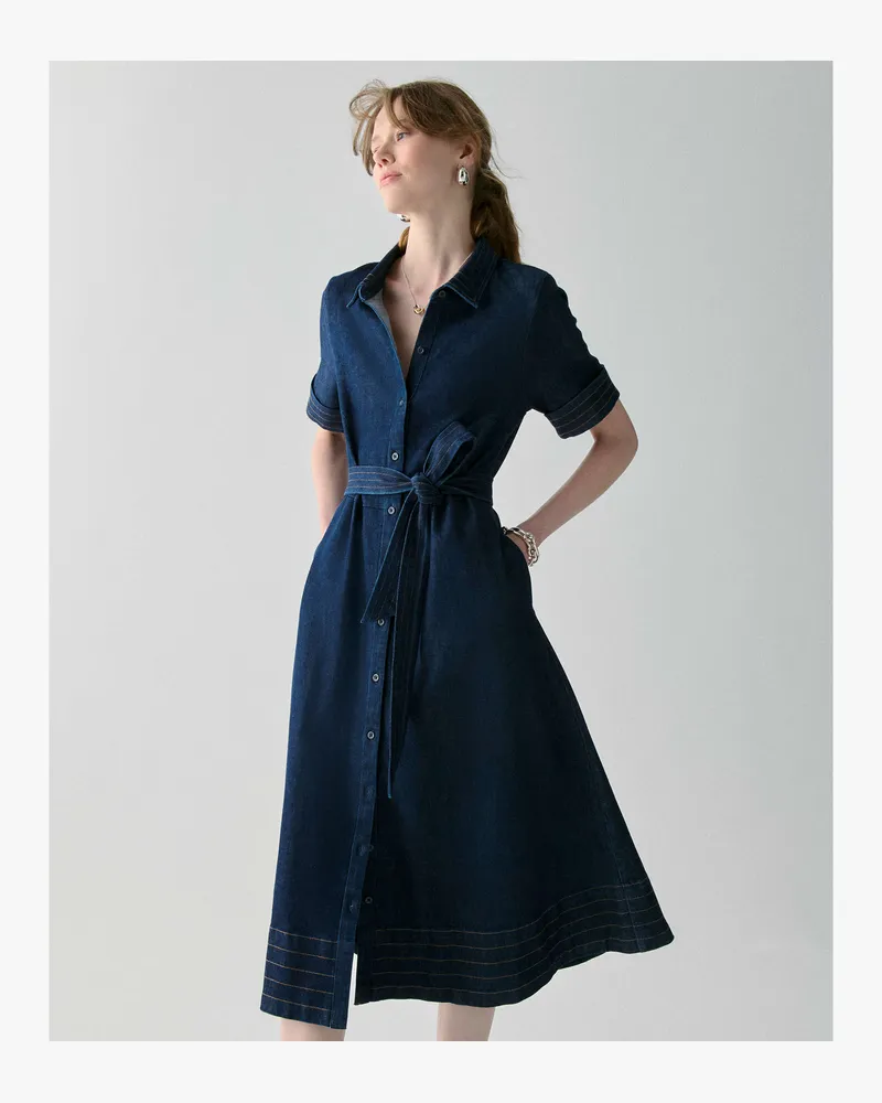 Kate Spade Trapunto Midi-Hemdkleid Aus Denim Boathouse