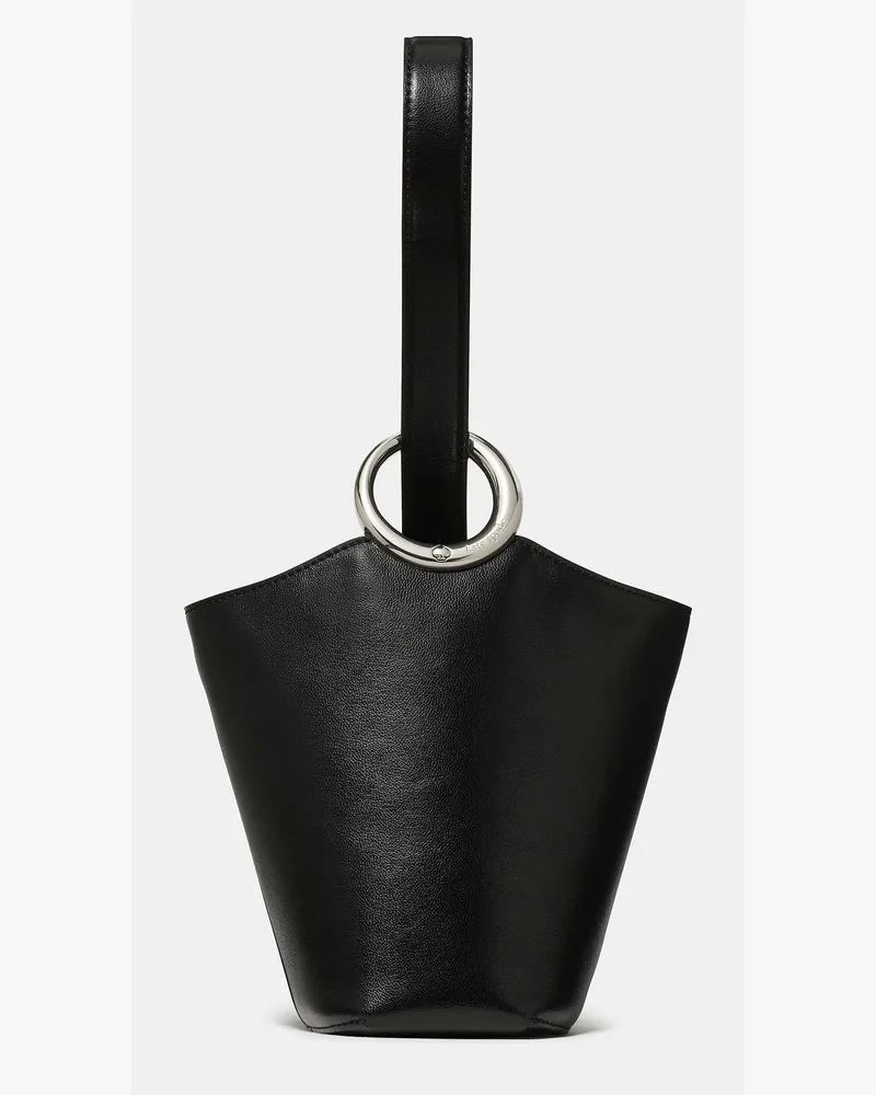Kate Spade Halo Bucket Aus Fein Genarbtem Leder, Extraklein Black