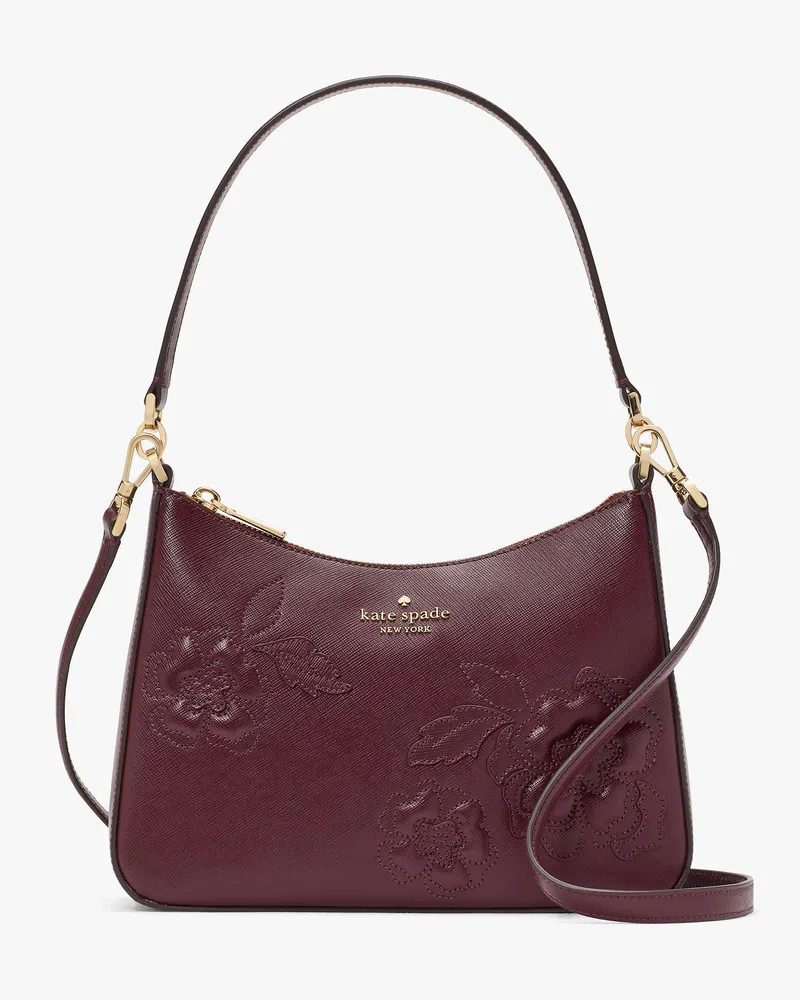 Kate Spade Margot Floral Applique Schultertasche Dark