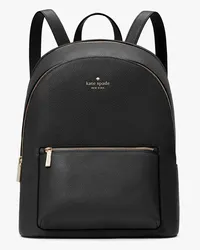 Kate Spade Lena Gewölbter Rucksack mit Doppeltem Reißverschluss Black