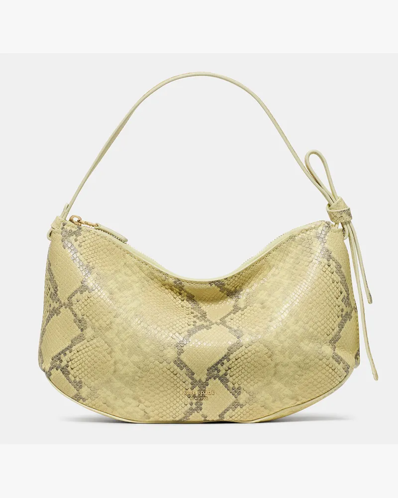 Kate Spade Kate Spade Loop Schultertasche Mit Schlangenprägung für Frauen in Blasses Zitronengelb | Leder Blasses