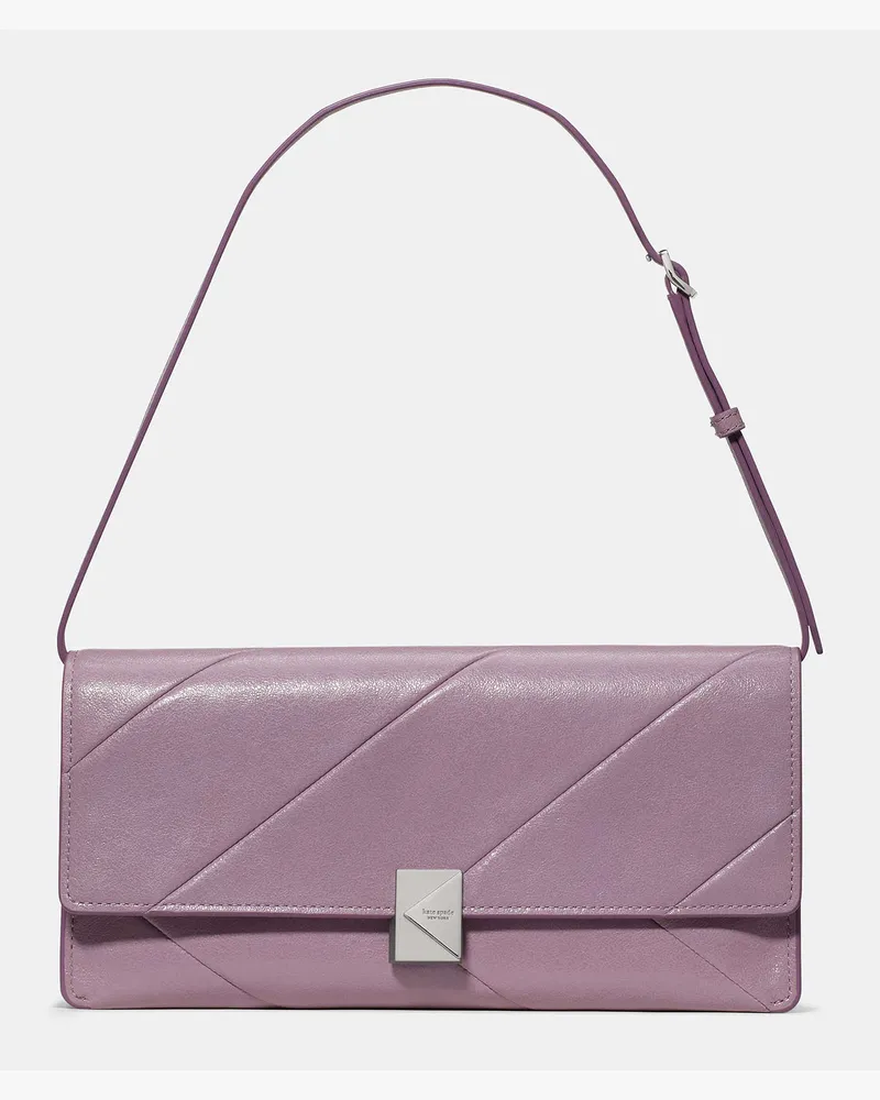 Kate Spade Kate Spade Deco Schultertasche Aus Glänzendem Leder für Frauen in Marktviolett Marktviolett