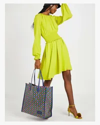 Kate Spade Kleid aus Seiden-georgette, Gesmokt Lime