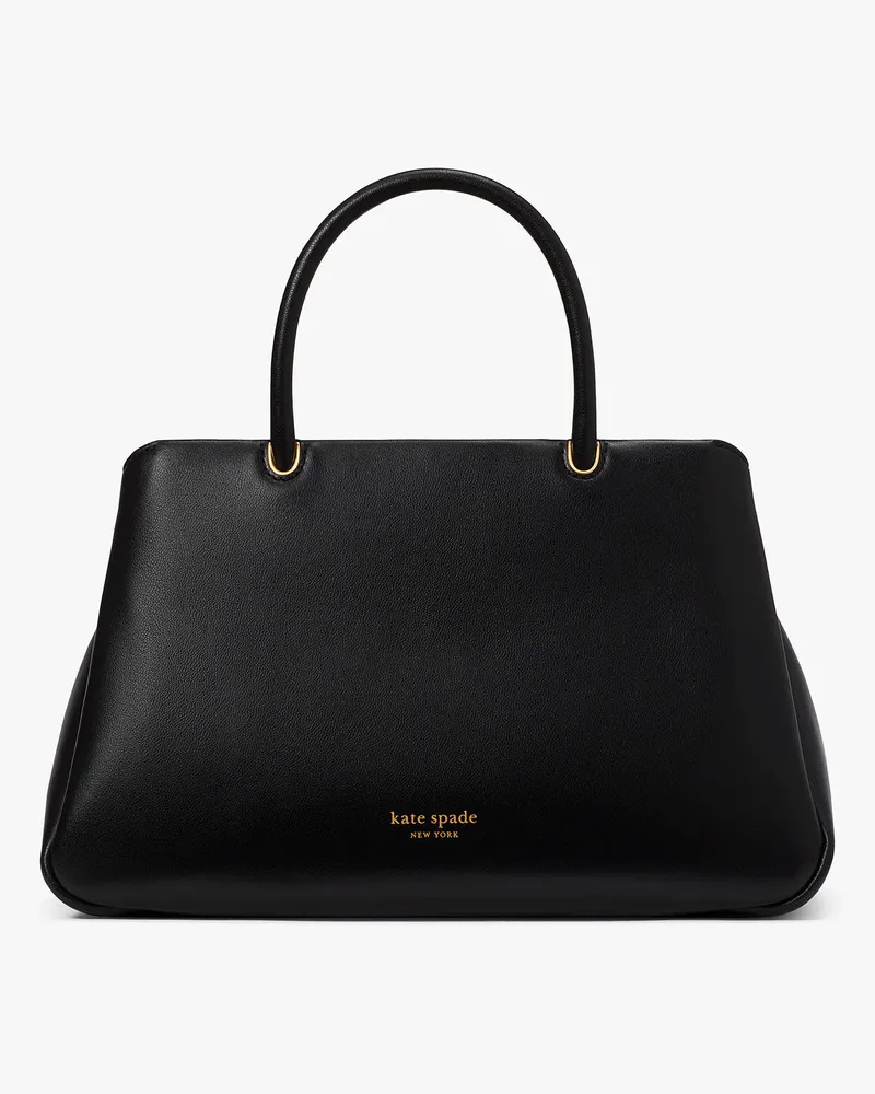 Kate Spade Grace Satchel Aus Fein Genarbtem Leder, Mittelgroß Black