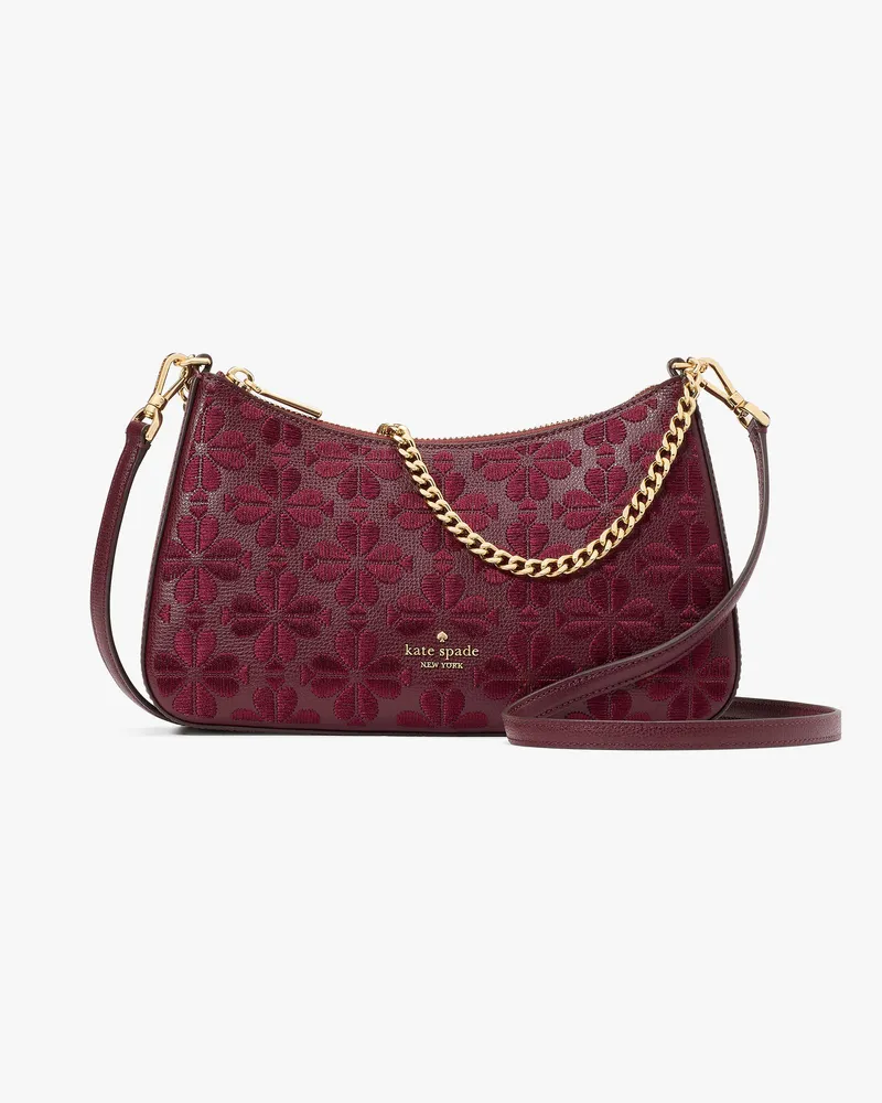 Kate Spade Spade Flower Umhängetasche, Bestickt, Wandelbar, Mittelgroß Dark
