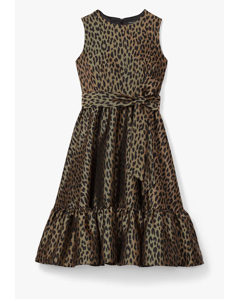 Kate Spade Modern Leopard Kleid aus Brokat Light