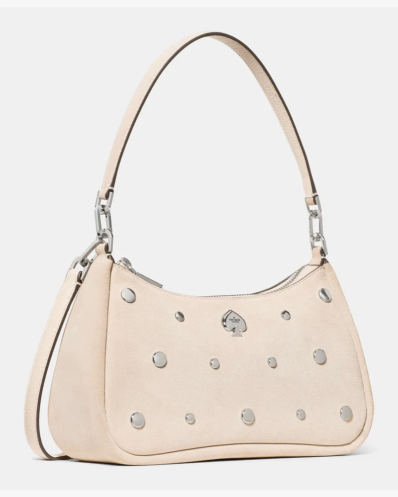 Kate Spade Kate Spade Kayla Schultertasche Aus Wildleder Mit Nieten, Wandelbar, Klein für Frauen in Milchglas | Wildleder Milchglas