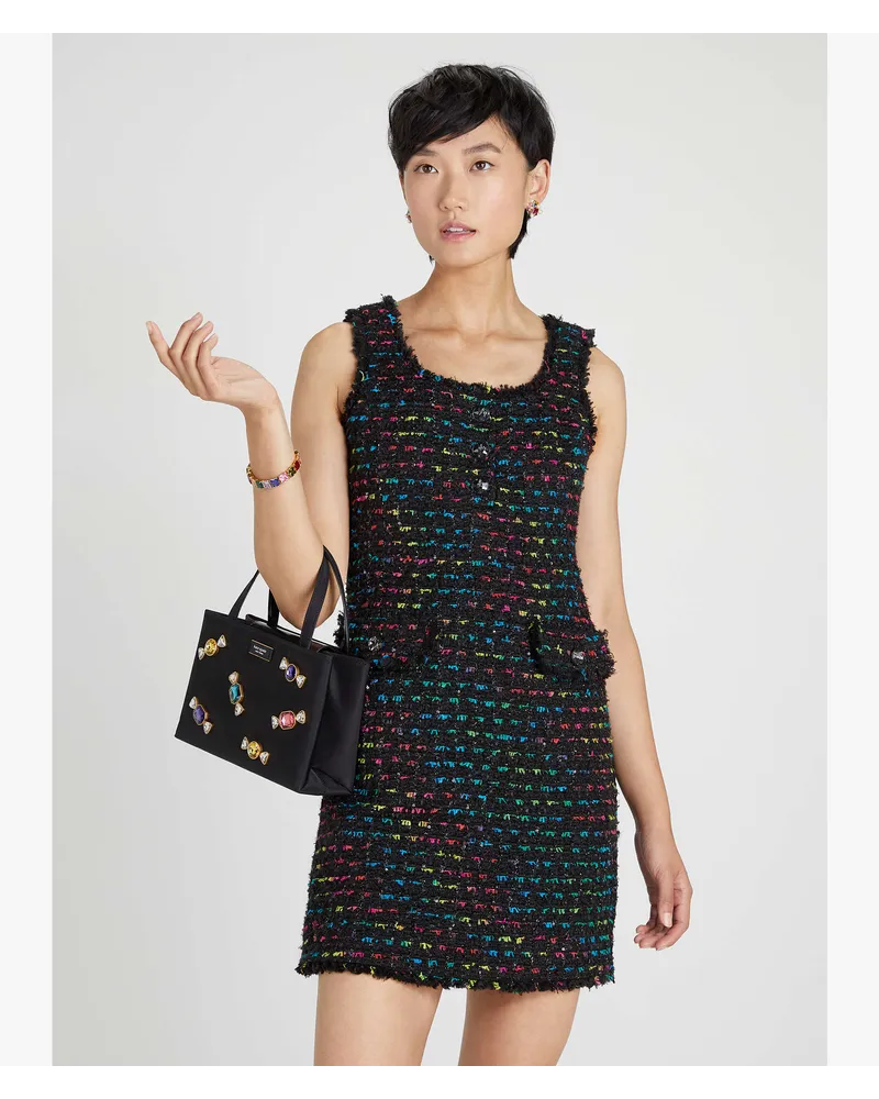 Kate Spade Metallic Kleid aus Tweed Black