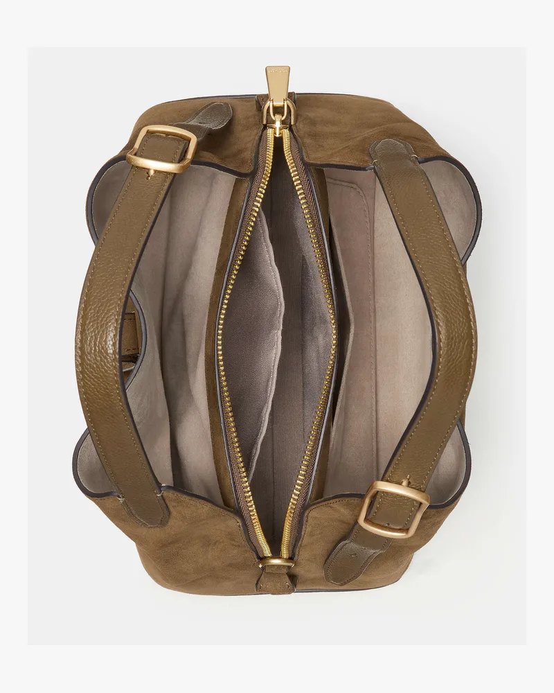 Kate Spade Kate Spade Deco Umhängetasche Aus Wildleder für Frauen in Verbrannter Salbei Mehrfarbig | Strukturiertes Leder Verbrannter