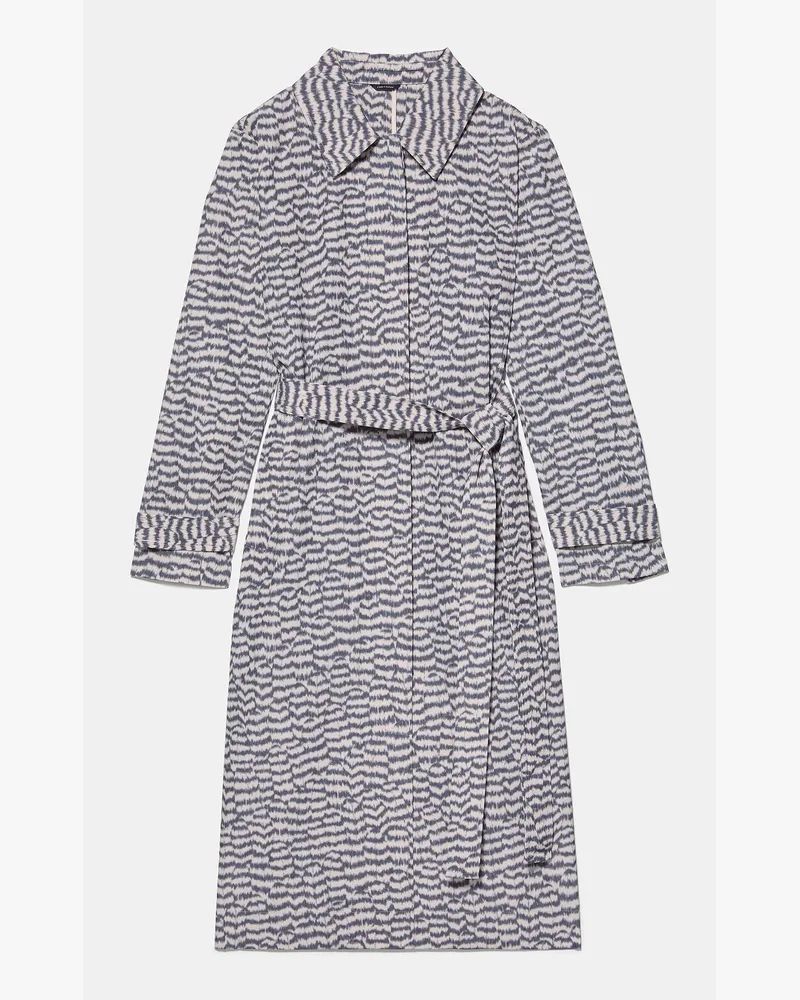 Kate Spade Kate Spade Modern Federn Trenchcoat Mit Gürtel für Frauen in Mondstaub/Schwarz, Größe TAFT Mondstaub