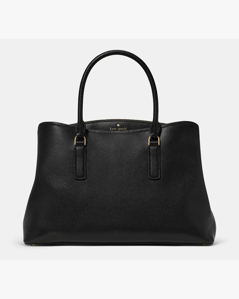 Kate Spade Kate Spade Thompson Street Satchel Tasche für Frauen in Schwarz | Strukturiertes, genarbtes Leder Schwarz
