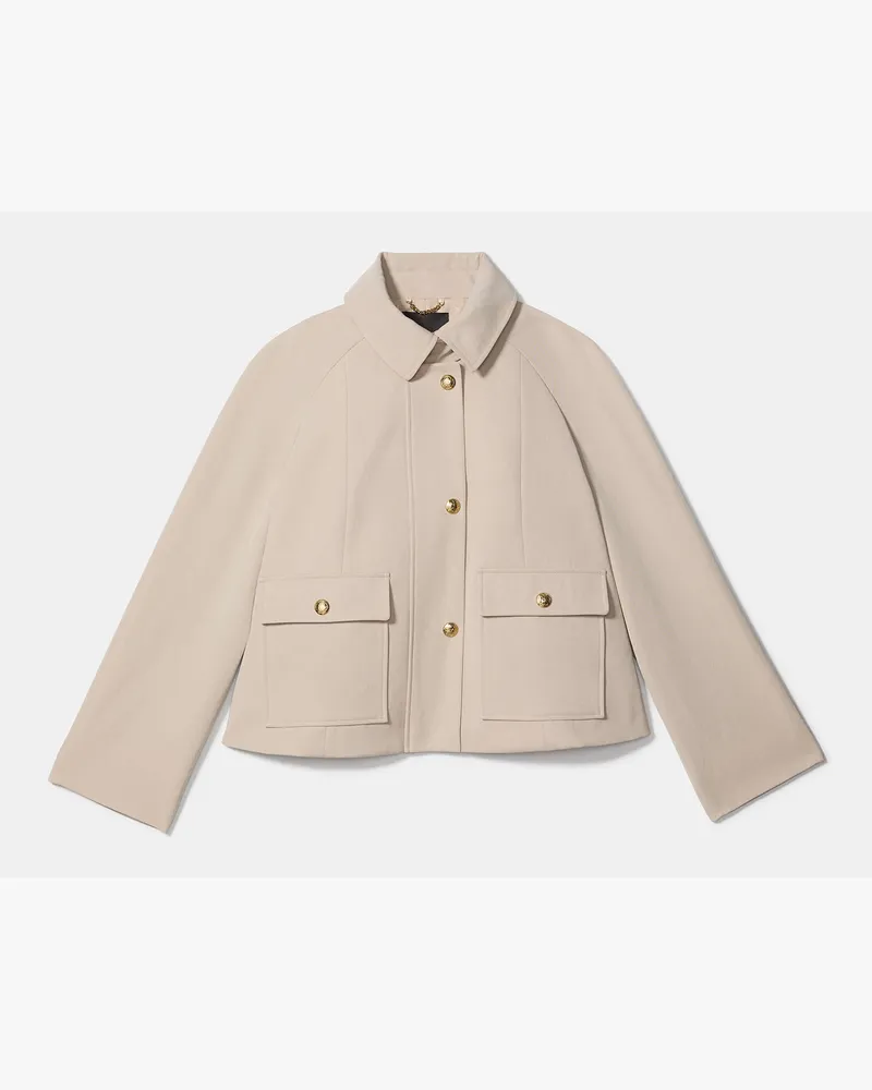 Kate Spade Kate Spade Swing Trenchcoat Mit Goldfarbenen Druckknöpfen für Frauen in Gerösteter Sesam, Größe Twill Gerösteter