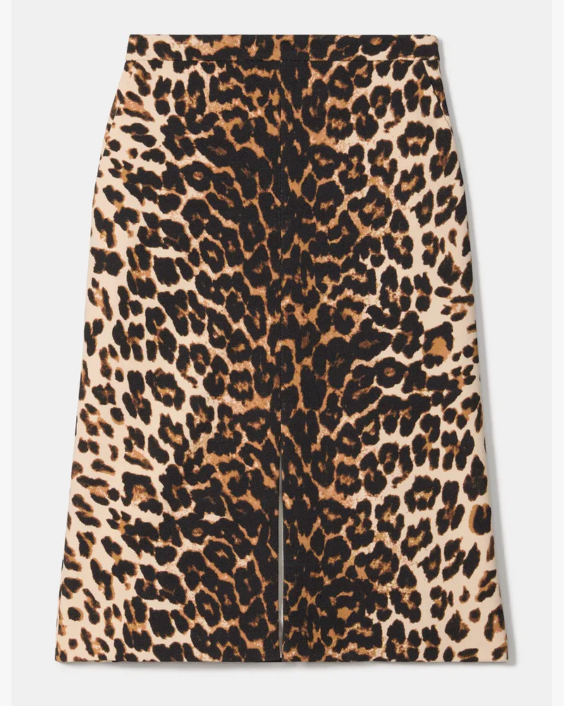 Kate Spade Kate Spade Midirock Mit Leopardenmuster für Frauen in Milchglas, Größe Wolle Milchglas