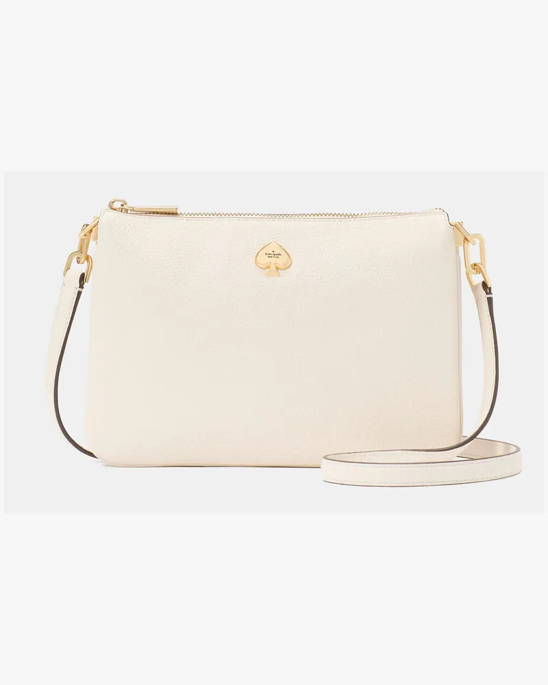 Kate Spade Kate Spade Kayla Kleine Umhängetasche Mit Dreiteiligem Fach für Frauen in Baiser meringué | Leder Baiser