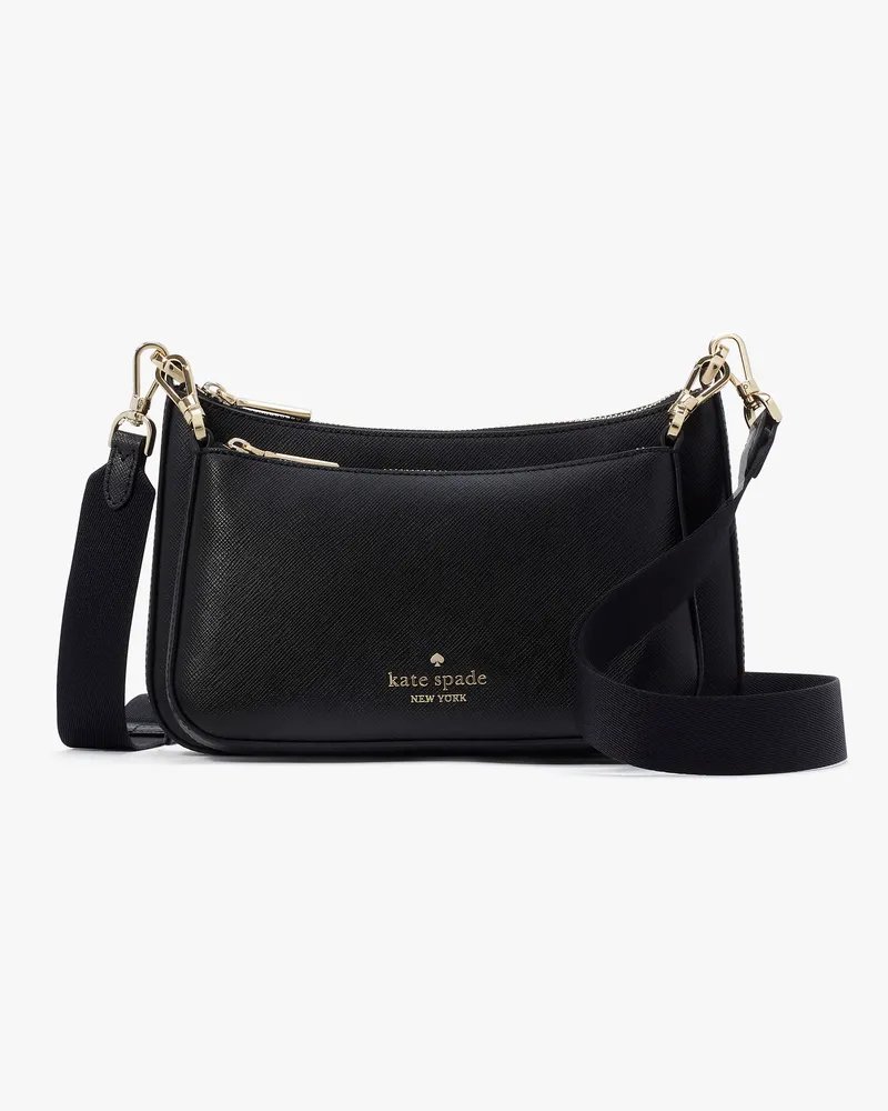 Kate Spade Duet Umhängetasche Aus Saffianleder Black