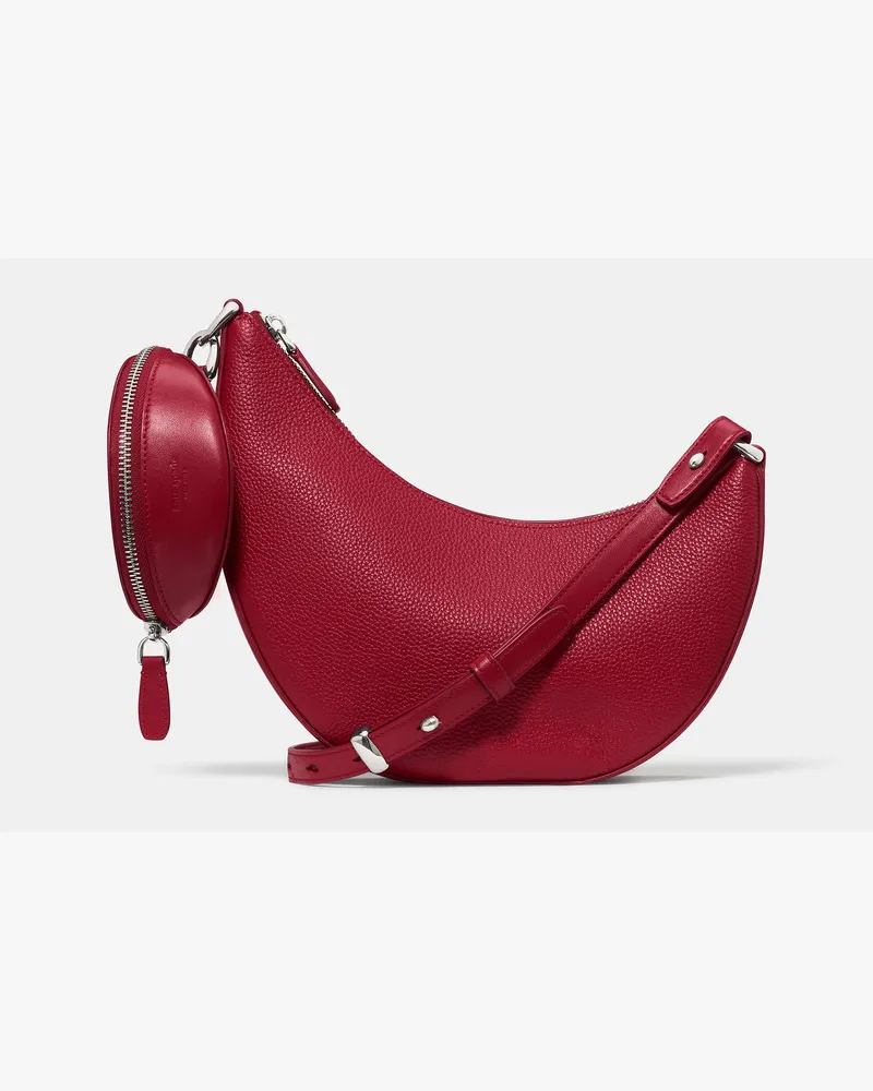 Kate Spade Duo Umhängetasche Aus Genarbtem Leder Red