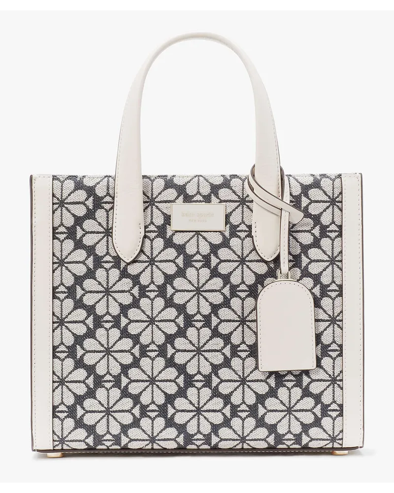 Kate Spade Spade Flower Manhattan Tote Bag aus Jacquard, klein Charcoal