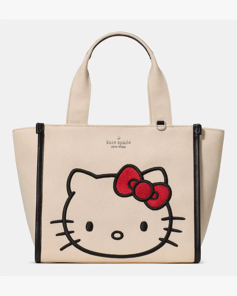 Kate Spade Kate Spade Hello Kitty And Friends X Kate Spade Tote Bag Mit Hello Kitty, Klein für Frauen in Naturfarben | Leinen Naturfarben