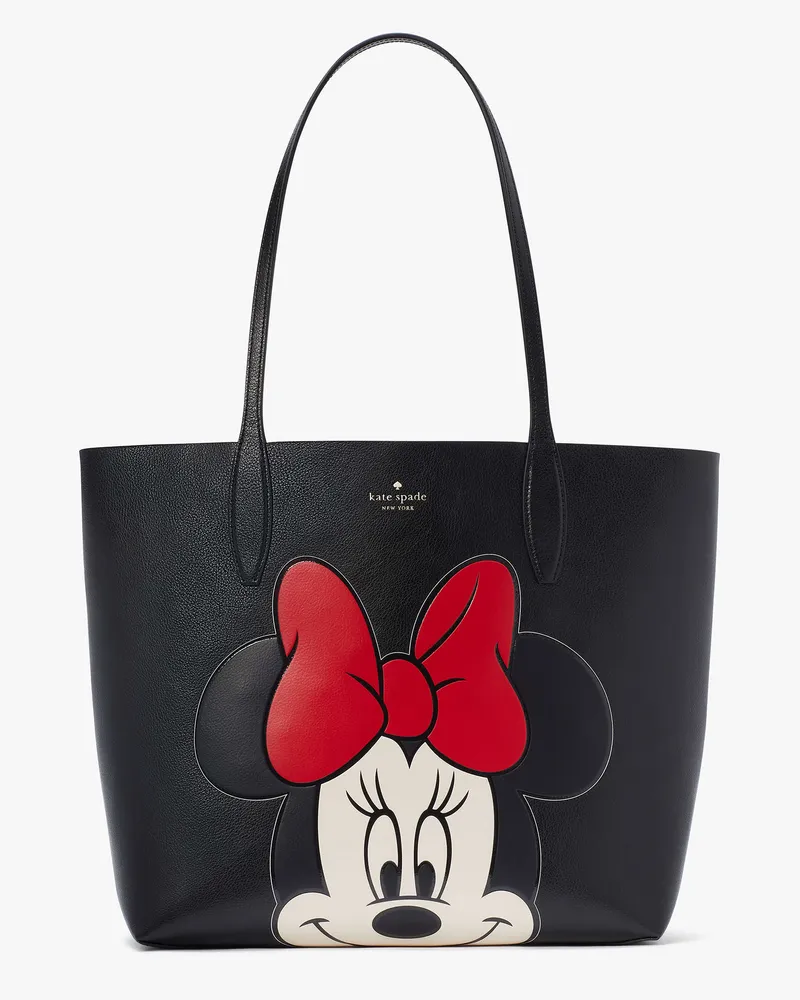 Kate Spade Kate Spade Disney X Kate Spade Minnie Tote Bag Mit Wendeseite für Frauen in Schwarz/Multicolor | Leder Schwarz