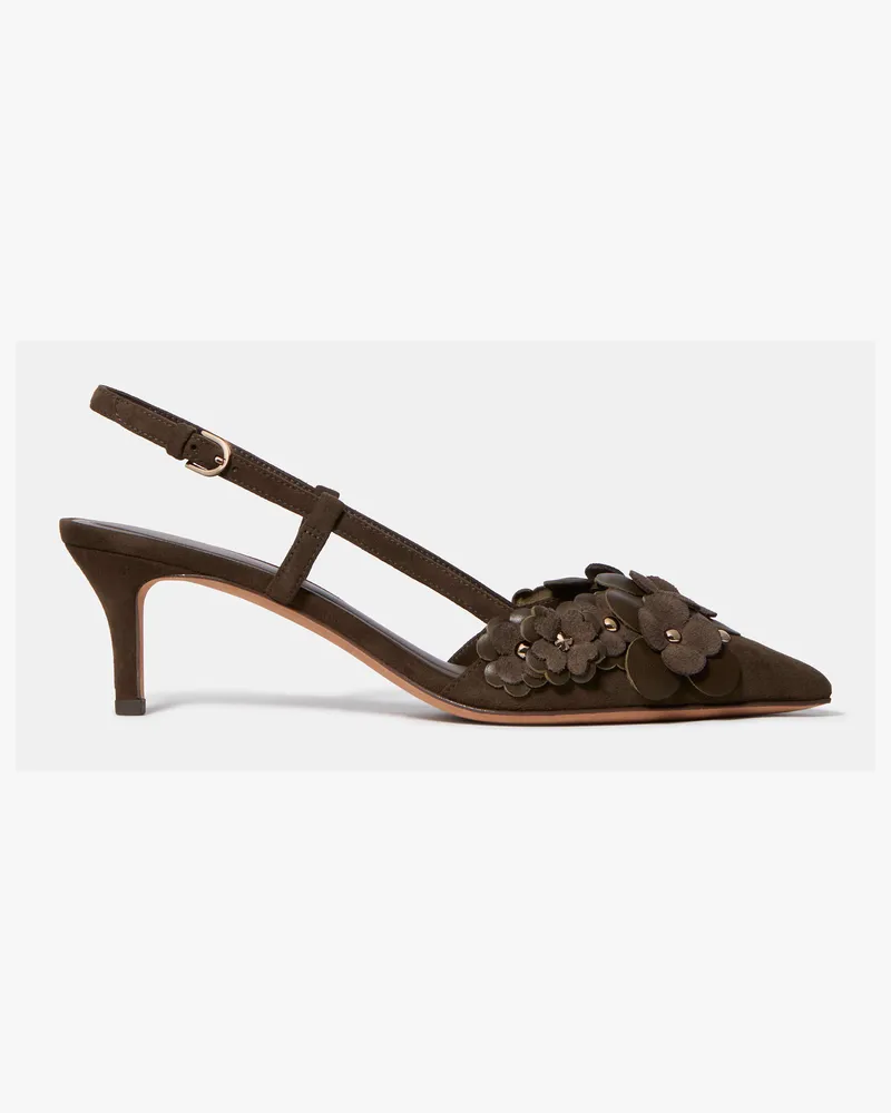 Kate Spade Kate Spade Spade Flower Garden Spade Flower Garden Slingback-Pumps Aus Wildleder für Frauen in Verbrannter Salbei, Größe Wildleder Verbrannter