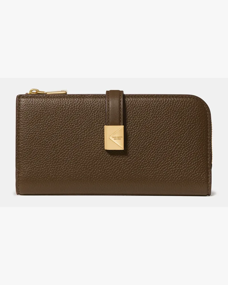 Kate Spade Deco Portemonnaie Mit Reißverschluss, Schmal Burnt